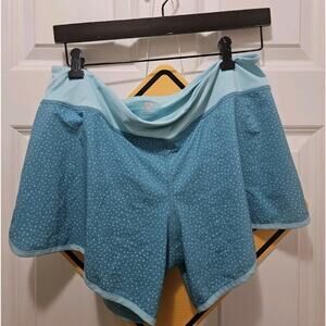 Rabbit Running Hopper Shorts Baltic Blue Polka Dot Women's XL Lined
